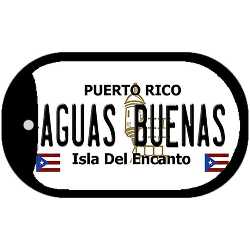 Aguas Buenas Puerto Rico Metal Novelty Dog Tag Necklace DT-2813