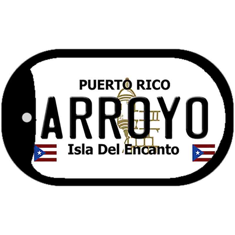 Arroyo Puerto Rico Metal Novelty Dog Tag Necklace DT-2817