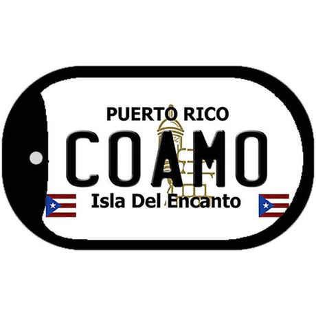 Coamo Puerto Rico Metal Novelty Dog Tag Necklace DT-2831