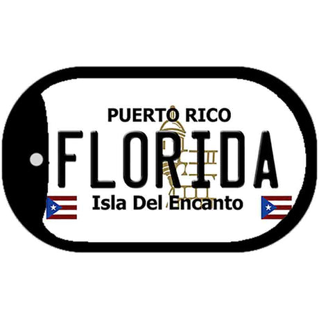 Florida Puerto Rico Metal Novelty Dog Tag Necklace DT-2837