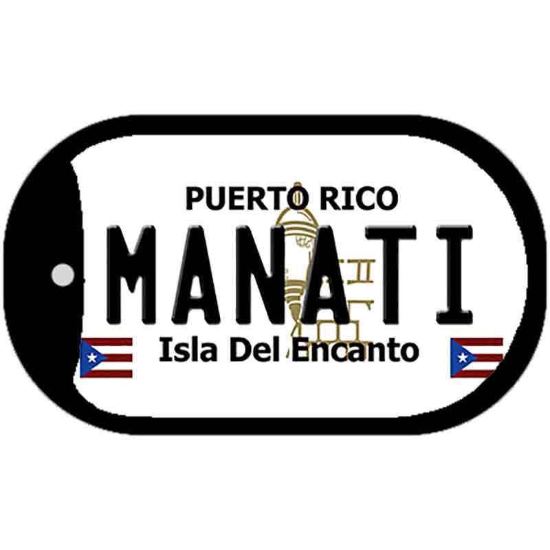 Manati Puerto Rico Metal Novelty Dog Tag Necklace DT-2856