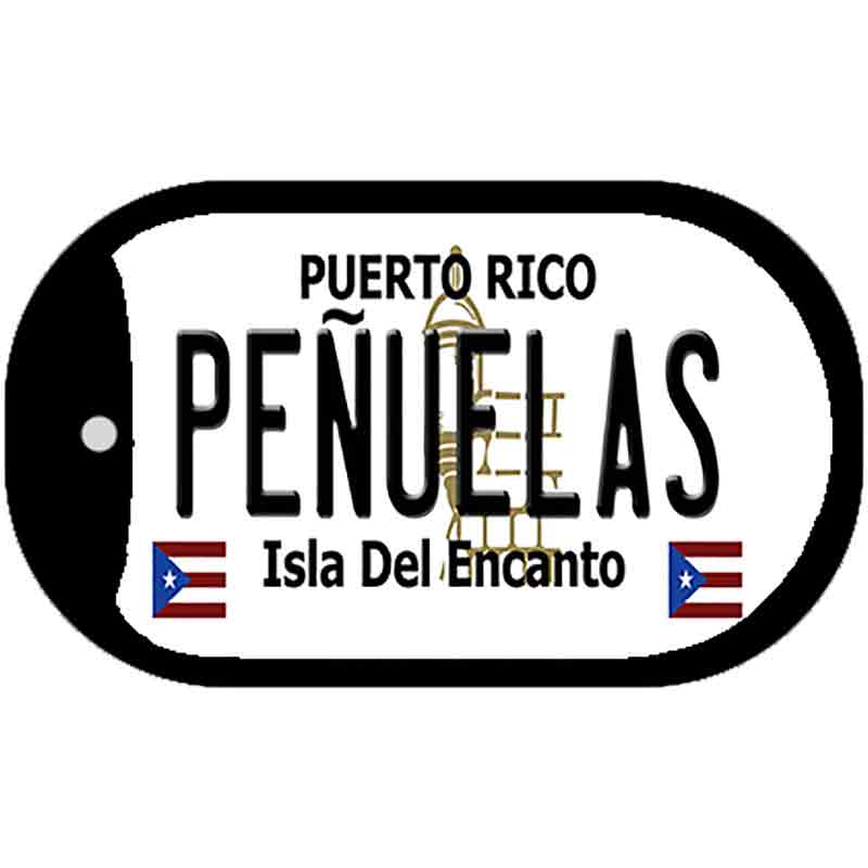 Penuelas Puerto Rico Metal Novelty Dog Tag Necklace DT-2866