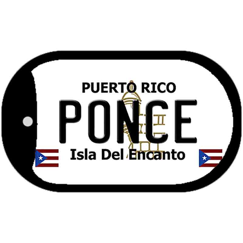 Ponce Puerto Rico Metal Novelty Dog Tag Necklace DT-2867