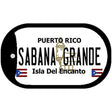 Sabana Grande Puerto Rico Metal Novelty Dog Tag Necklace DT-2871