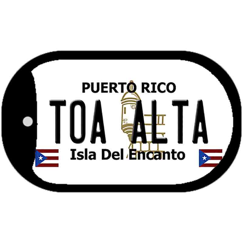 Toa Alta Puerto Rico Metal Novelty Dog Tag Necklace DT-2878