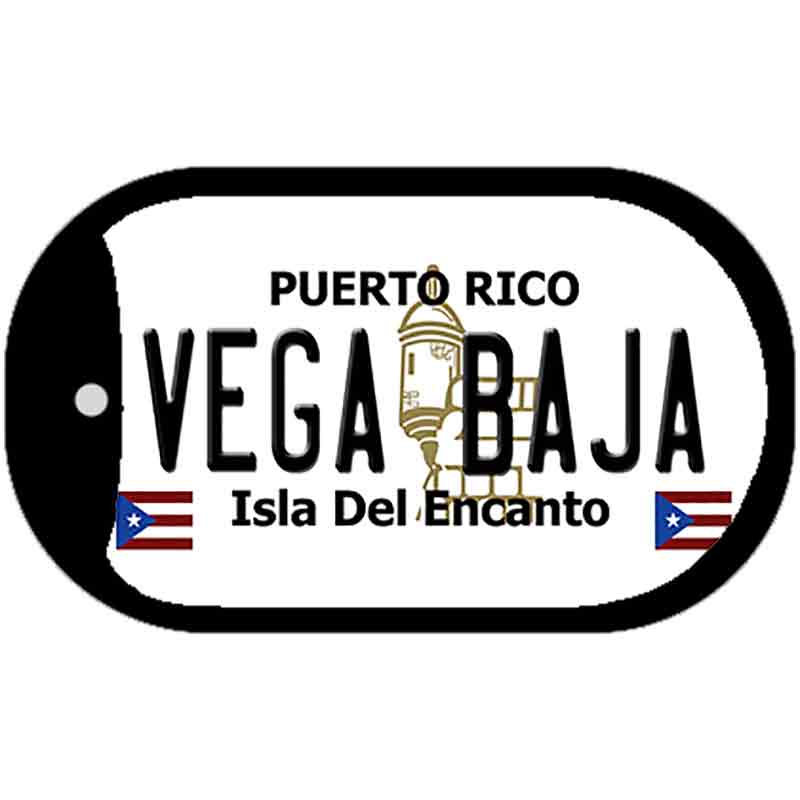 Vega Baja Puerto Rico Metal Novelty Dog Tag Necklace DT-2883