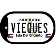 Vieques Puerto Rico Metal Novelty Dog Tag Necklace DT-2884