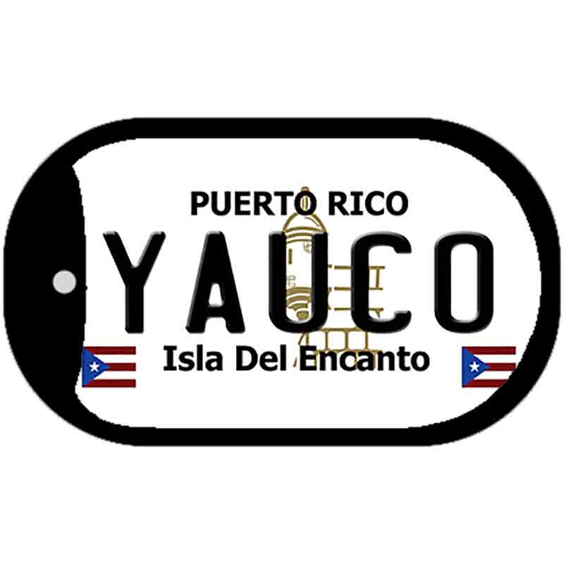 Yauco Puerto Rico Metal Novelty Dog Tag Necklace DT-2887