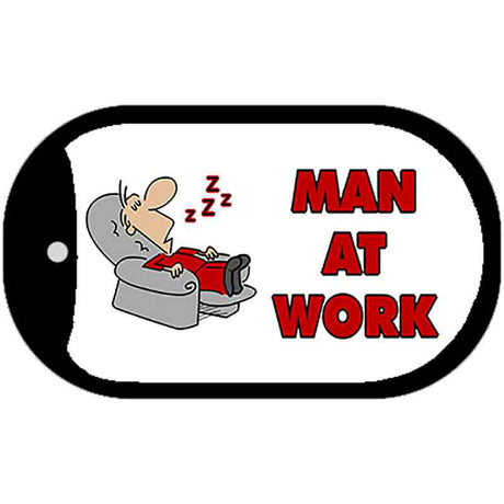 Man At Work Novelty Metal Dog Tag Necklace DT-2889