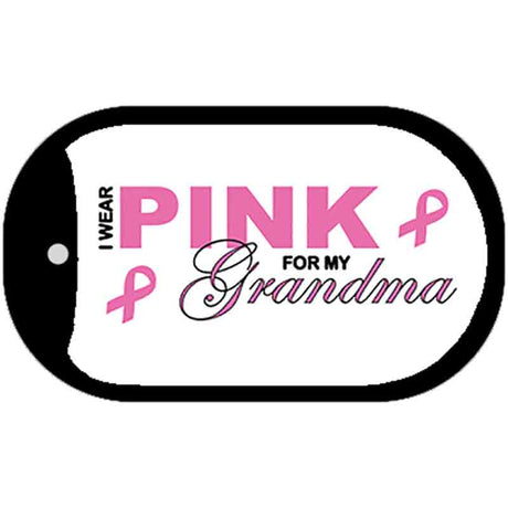 Pink For Grandma Novelty Metal Dog Tag Necklace DT-2893