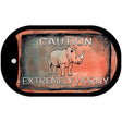 Caution Extremely Horny Novelty Metal Dog Tag Necklace DT-302