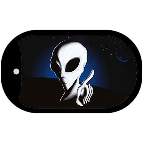 Space Alien Novelty Metal Dog Tag Necklace DT-316