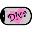 Diva Novelty Metal Dog Tag Necklace DT-320