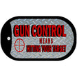 Gun Control Novelty Metal Dog Tag Necklace DT-341