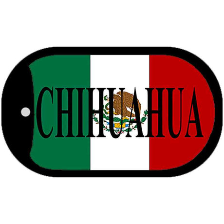 Chihuahua Mexico Flag Metal Novelty Dog Tag Necklace DT-3431