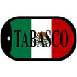 Tabasco Mexico Flag Metal Novelty Dog Tag Necklace DT-3435