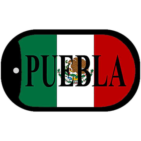 Puebla Mexico Flag Metal Novelty Dog Tag Necklace DT-3436