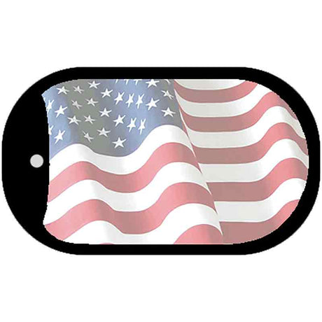 Faded Old Glory Novelty Metal Dog Tag Necklace