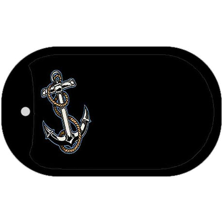 Anchor Offset Novelty Metal Dog Tag Necklace DT-3494