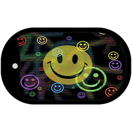 Smiley Novelty Metal Dog Tag Necklace DT-3503