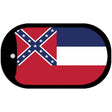 Mississippi State Flag Metal Novelty Dog Tag Necklace DT-3504