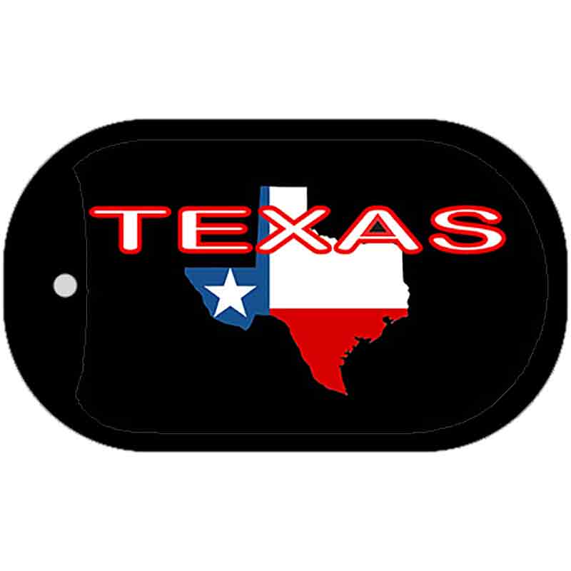 Texas State Flag Metal Novelty Dog Tag Necklace DT-3559