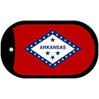 Arkansas State Flag Metal Novelty Dog Tag Necklace DT-3568