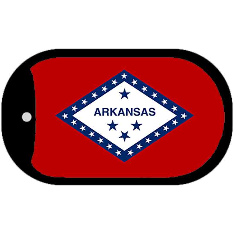 Arkansas State Flag Metal Novelty Dog Tag Necklace DT-3568