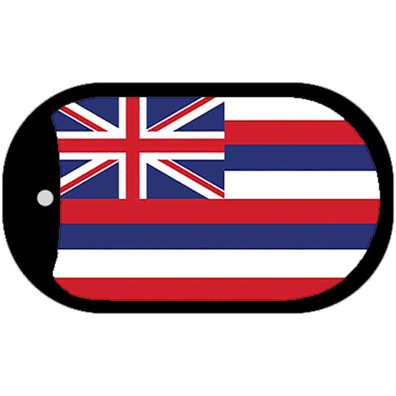 Hawaii State Flag Metal Novelty Dog Tag Necklace DT-3575