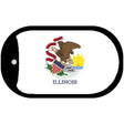 Illinois State Flag Metal Novelty Dog Tag Necklace DT-3577