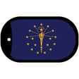 Indiana State Flag Metal Novelty Dog Tag Necklace DT-3578