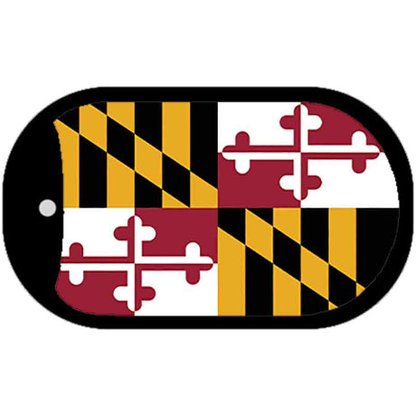 Maryland State Flag Metal Novelty Dog Tag Necklace DT-3584