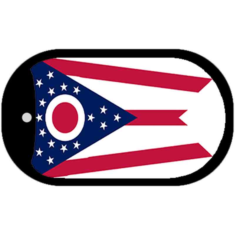 Ohio State Flag Metal Novelty Dog Tag Necklace DT-3596