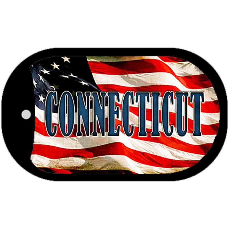 Connecticut Metal Novelty Dog Tag Necklace DT-3618