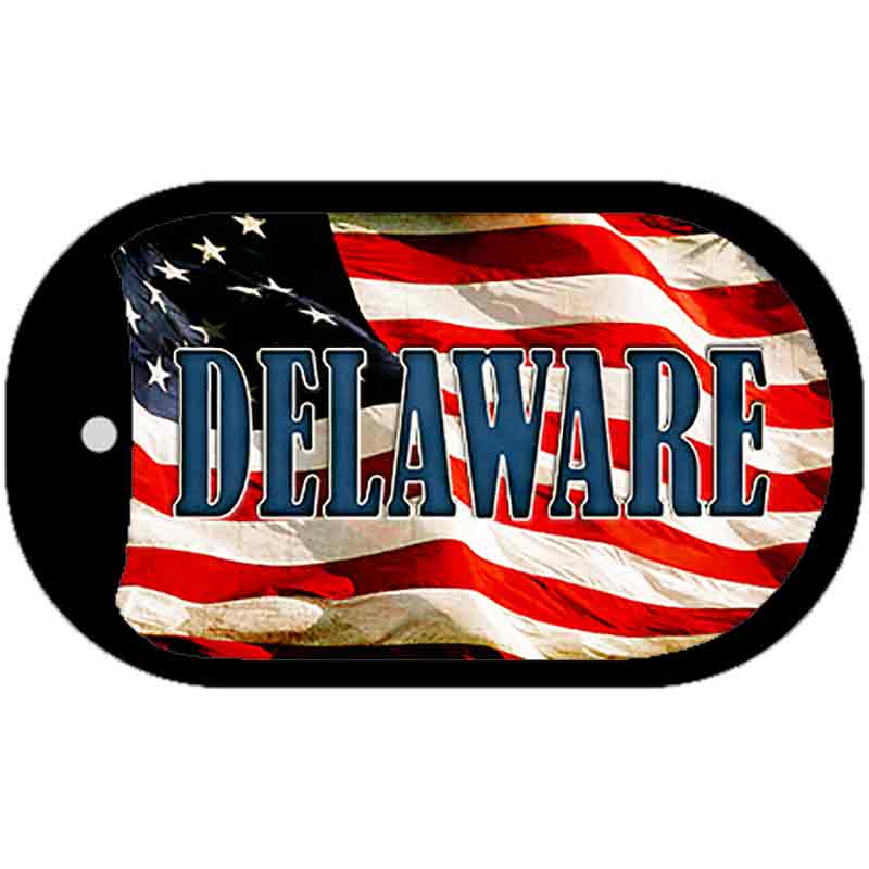 Delaware Metal Novelty Dog Tag Necklace DT-3619