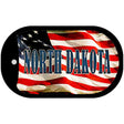 North Dakota Metal Novelty Dog Tag Necklace DT-3645