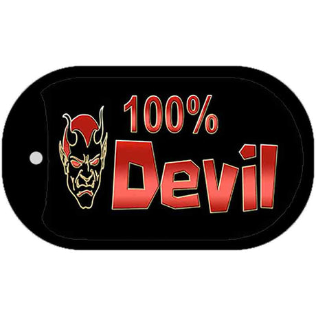 100% Devil Novelty Metal Dog Tag Necklace DT-365