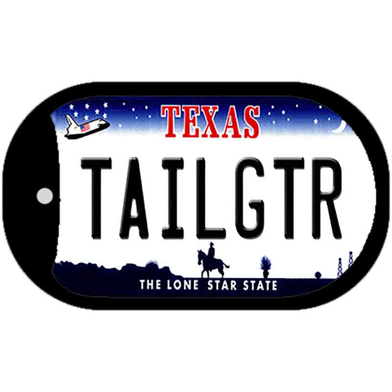 Tailgtr Texas Novelty Metal Dog Tag Necklace DT-3689