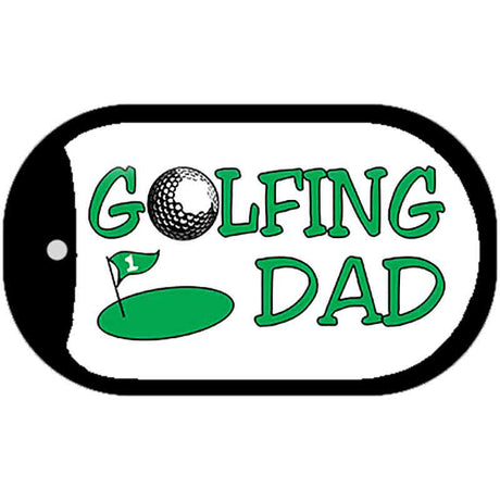 Golfing Dad Novelty Metal Dog Tag Necklace DT-371