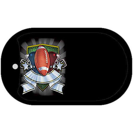 Football Banner Offset Novelty Metal Dog Tag Necklace DT-3791