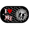 I Love My Boston Terrier Novelty Metal Dog Tag Necklace DT-3893