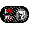 I Love My Boxer Novelty Metal Dog Tag Necklace DT-3894