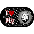 I Love My Cairn Terrier Novelty Metal Dog Tag Necklace DT-3898