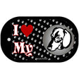 I Love My Dashchund Novelty Metal Dog Tag Necklace DT-3905