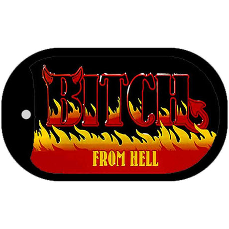 Bitch From Hell Novelty Metal Dog Tag Necklace DT-390