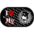 I Love My Rottweiler Novelty Metal Dog Tag Necklace DT-3925