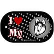 I Love My Shetland Sheepdog Novelty Metal Dog Tag Necklace DT-3928