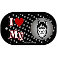 I Love My Siberian Husky Novelty Metal Dog Tag Necklace DT-3930