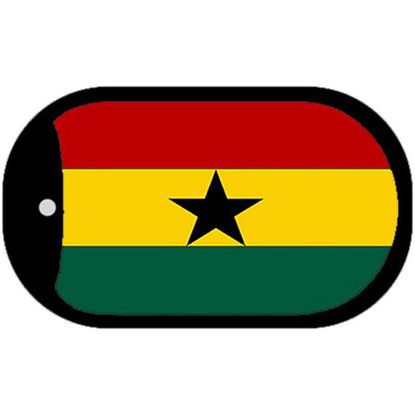 Ghana Flag Scroll Metal Novelty Dog Tag Necklace DT-3944