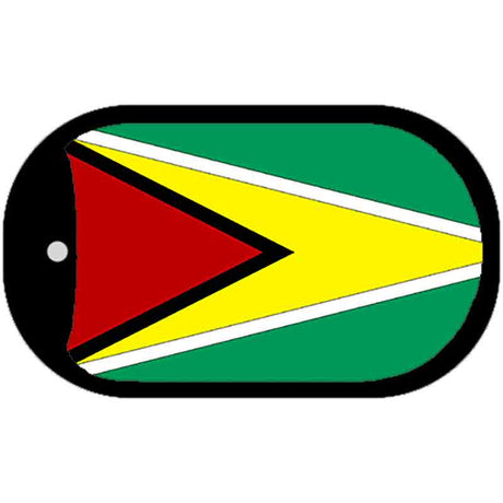 Guyana Flag Scroll Metal Novelty Dog Tag Necklace DT-3948